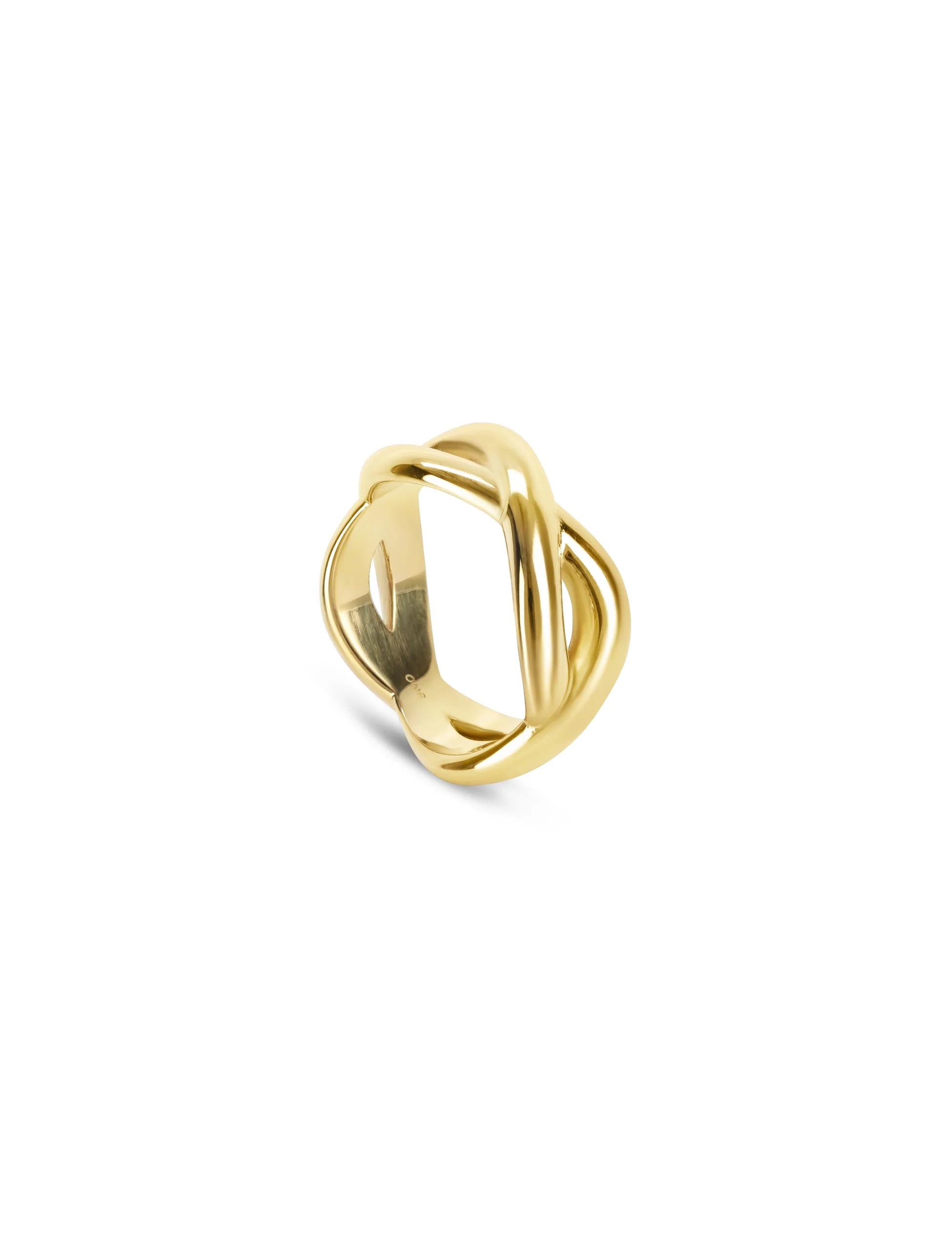 Anel One Infinity Crossed Gold