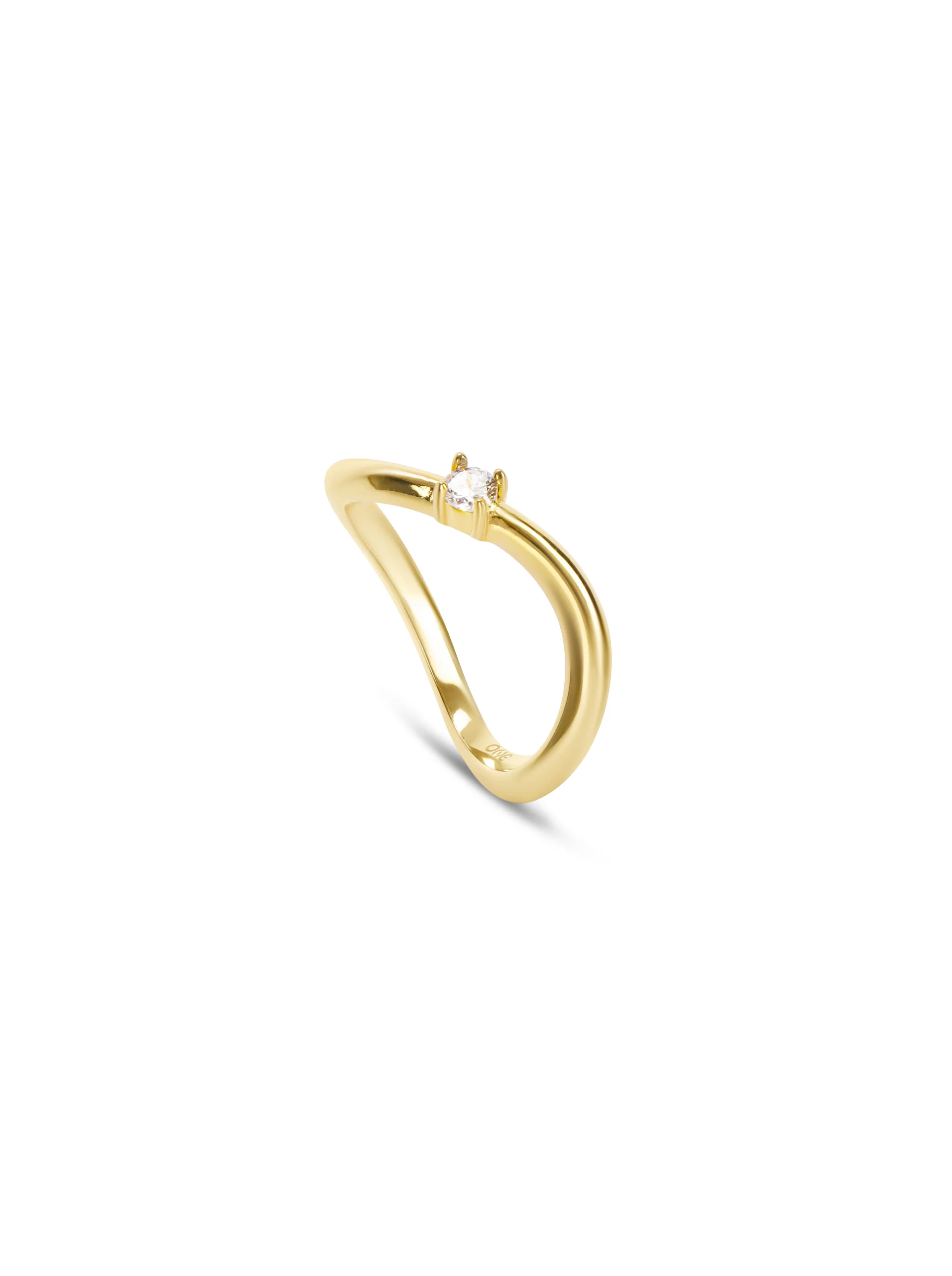 Anel One Infinity Solitaire Gold