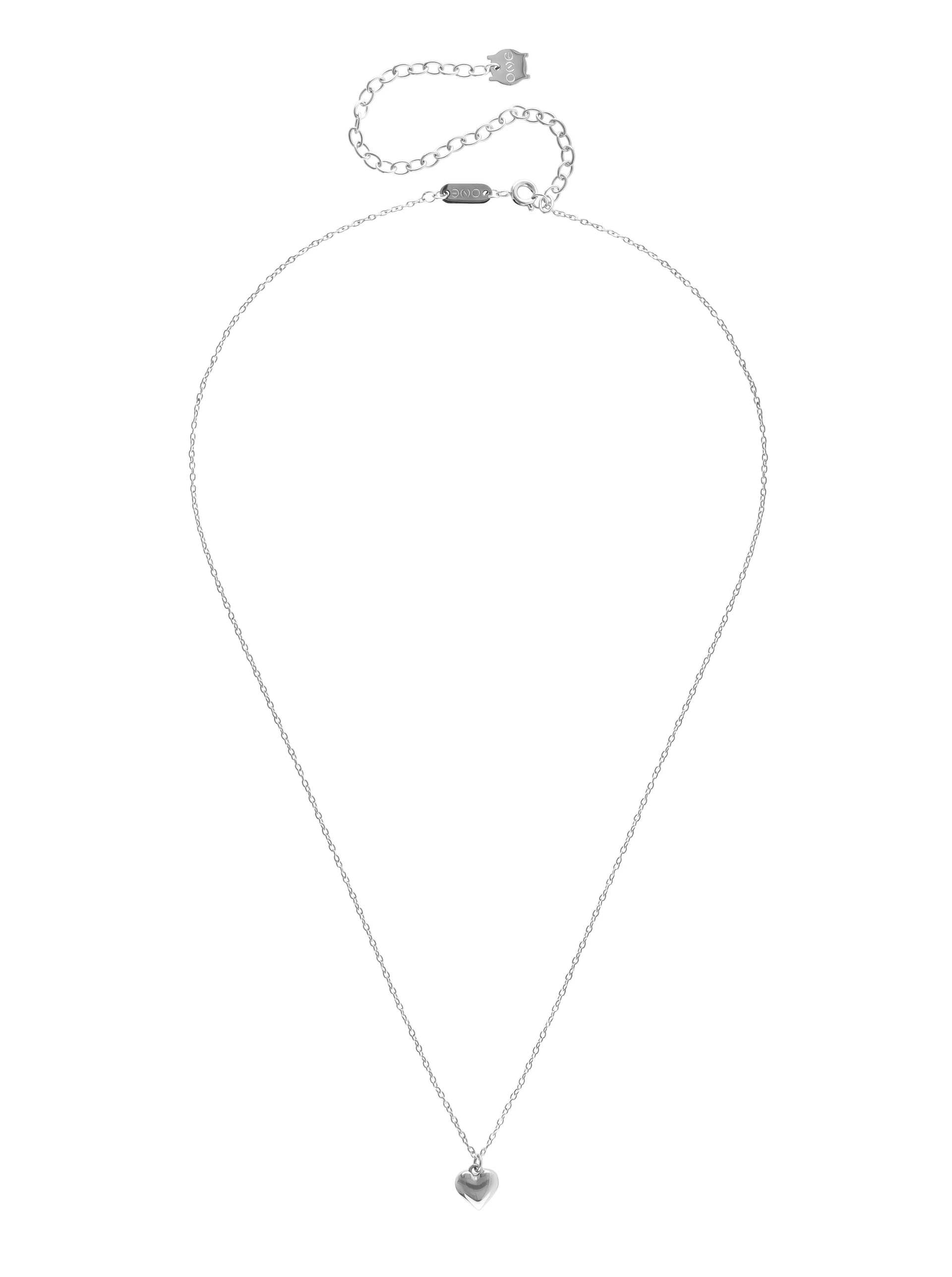 Colar One Neckmess Heart Silver