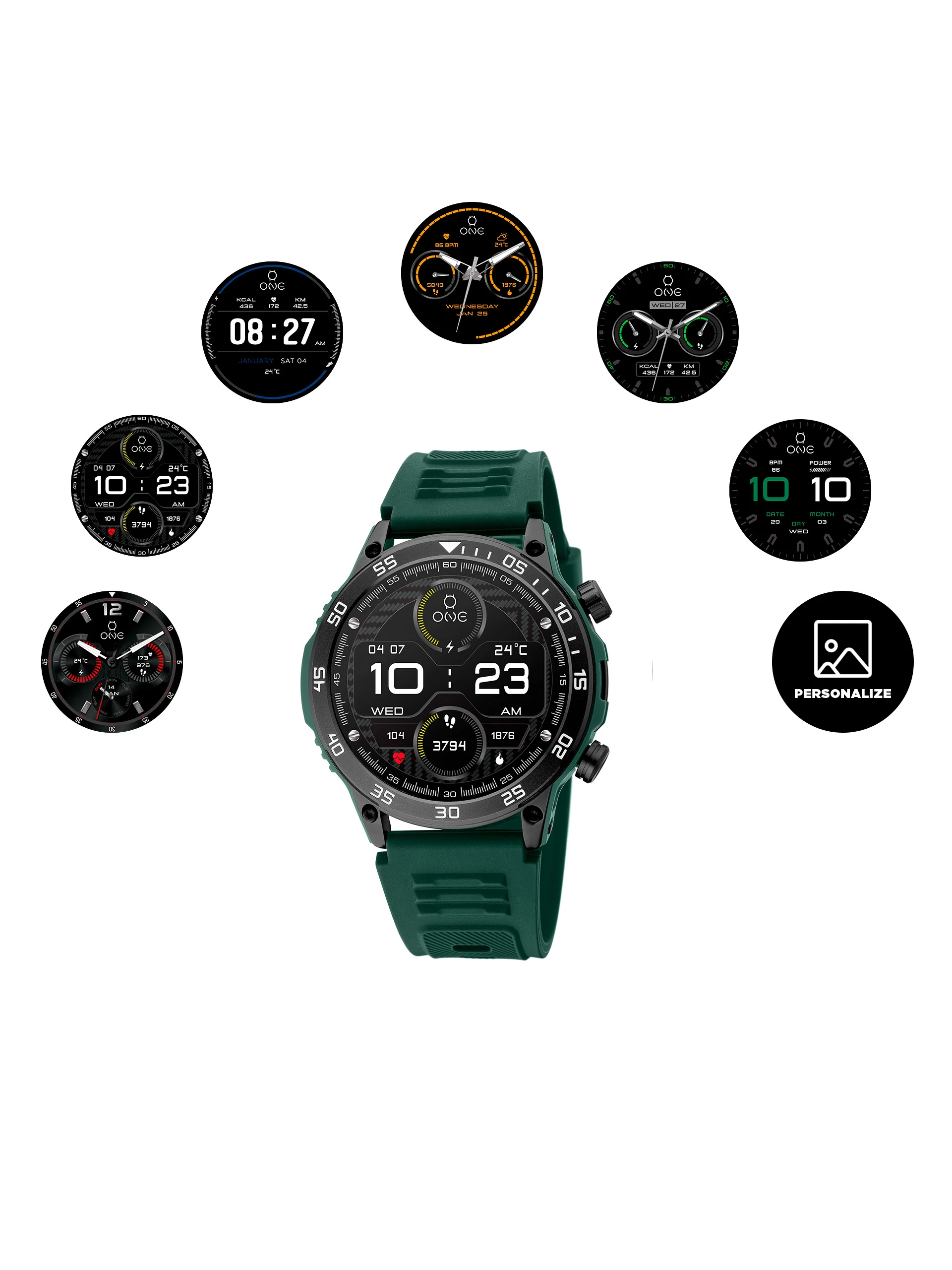 Smartwatch One Men SportyCall Green - Image 3