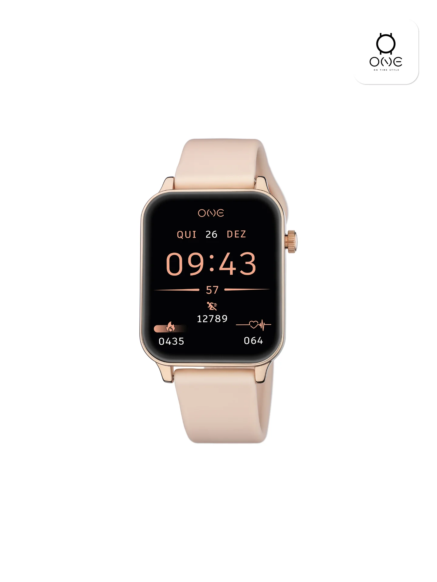 Smartwatch One Frame Rosegold Silicone - Image 5