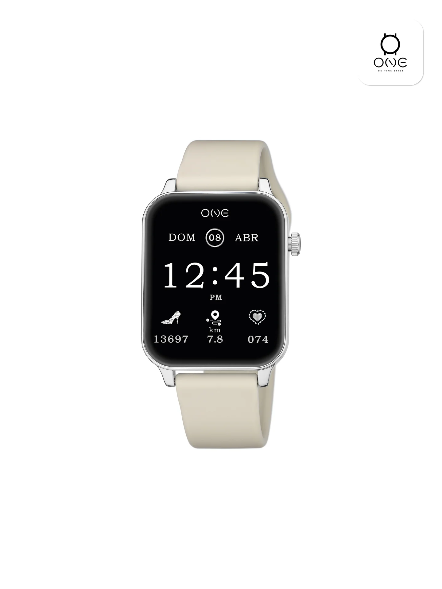 Smartwatch One Frame Beige Silicone - Image 6